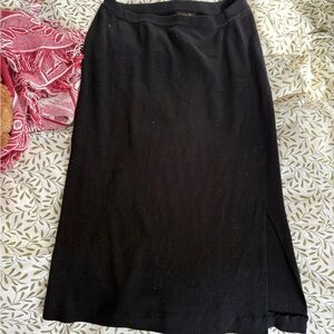 knit black maxi skirt